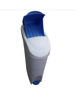 SB004 White & Blue Sanitary Bin With Pedal