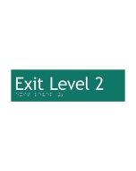 Exit Green Braille Sign SE-02