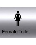 Female braille sign stainless steel