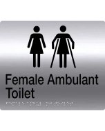 female ambulant braille sign