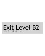 Silver Exit Braille Sign SX-B2 