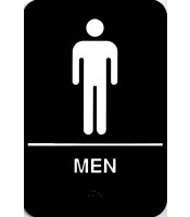  Men Braille Black Sign 