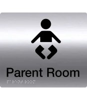 Parent Room Stainless Steel Braille Sign