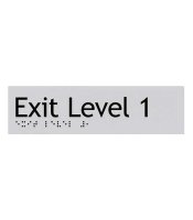 Silver Exit Braille Sign SX-01(180mm x 50mm)